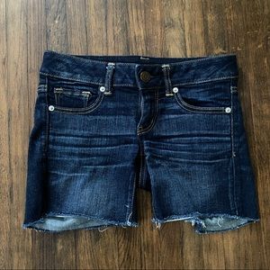 American Eagle stretch dark denim shorts